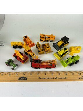 Vintage Diecast Construction Vehicle Lot - Wiking Grip Zechin Corgi